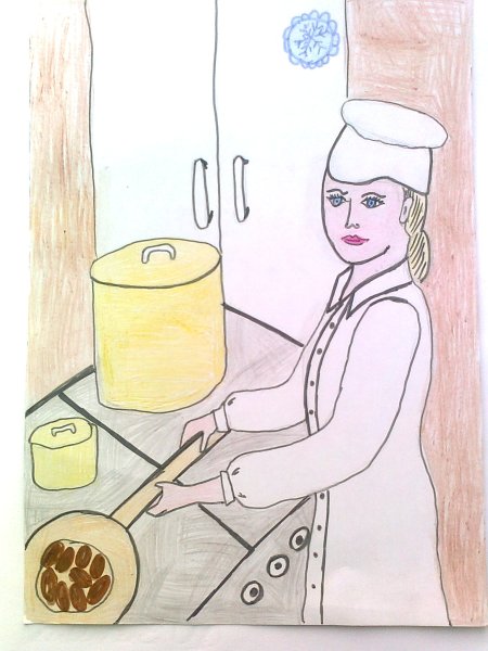 Стюардесса рисунок