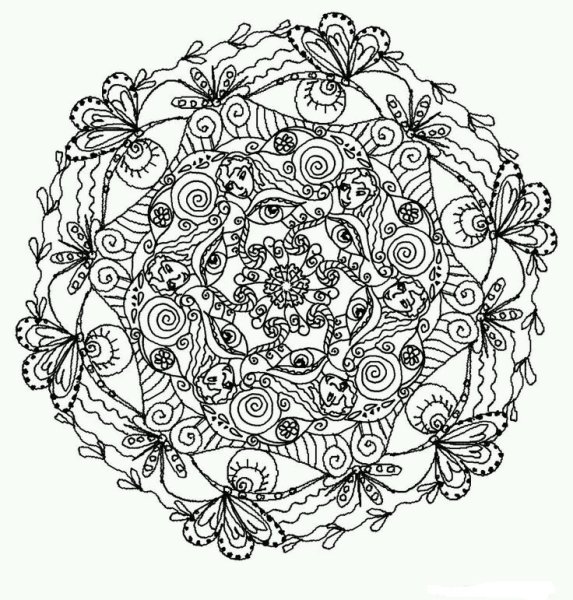 Красивые мандалы для раскрашивания