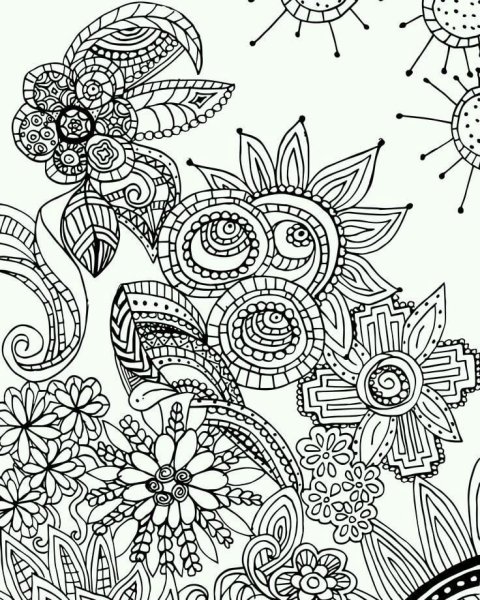 Раскраски сложные узоры