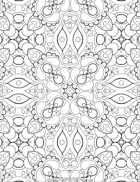 Раскраски симметричные узоры