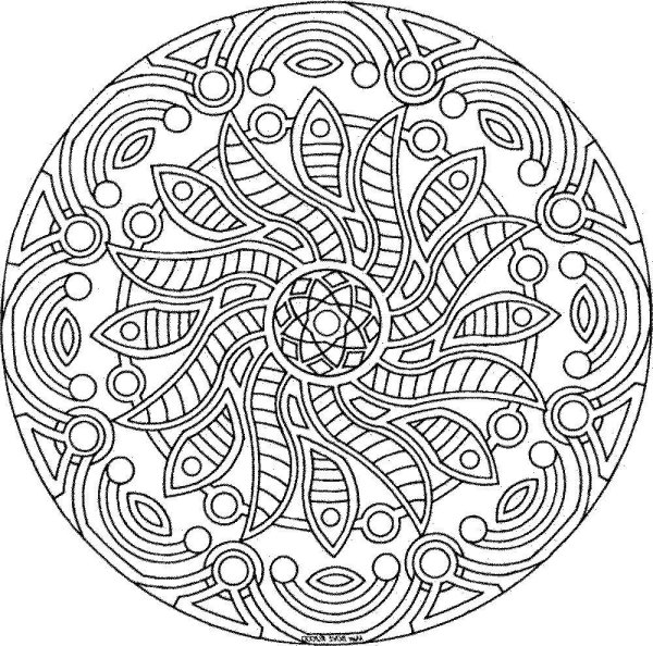 Мандала раскраска