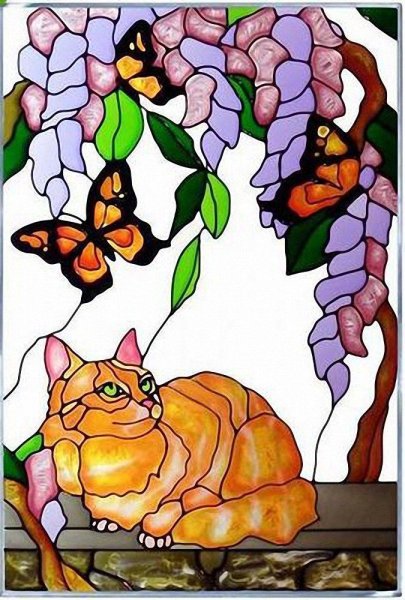 Декоративный витраж