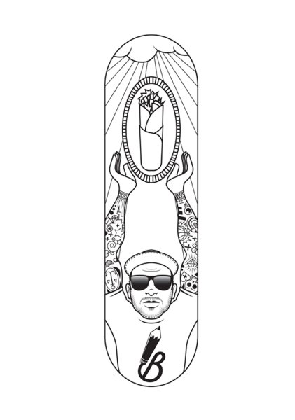 Лёгкие рисунки на скейт