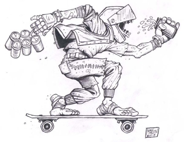 Скейтбординг рисунки карандашом