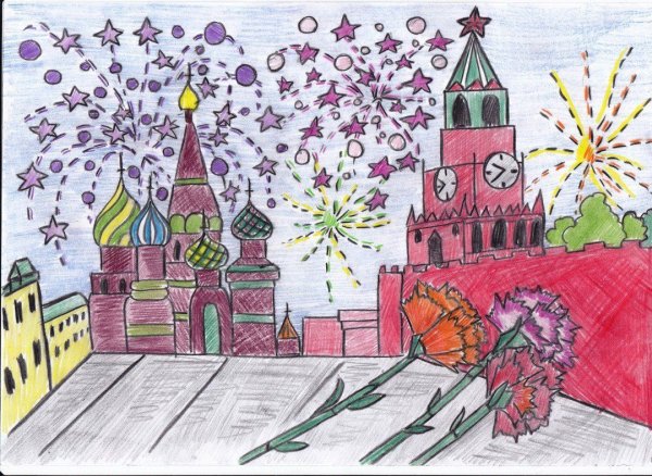 Рисование красная площадь