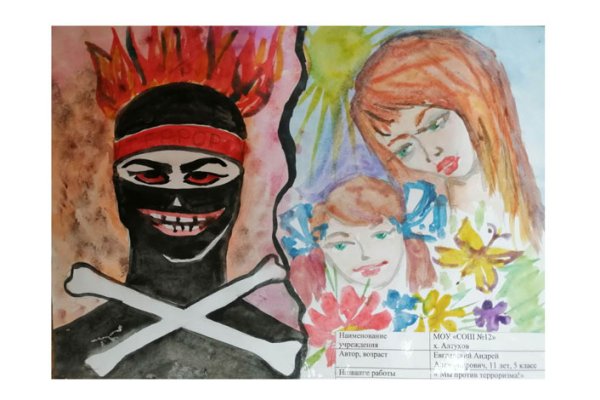 Рисунок против войны и терроризма