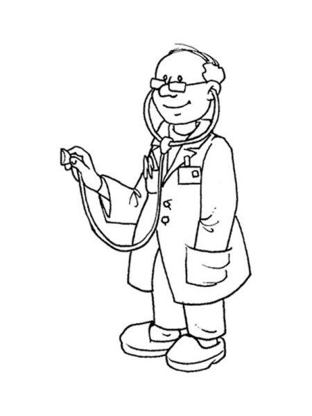 Раскраска врач для детей