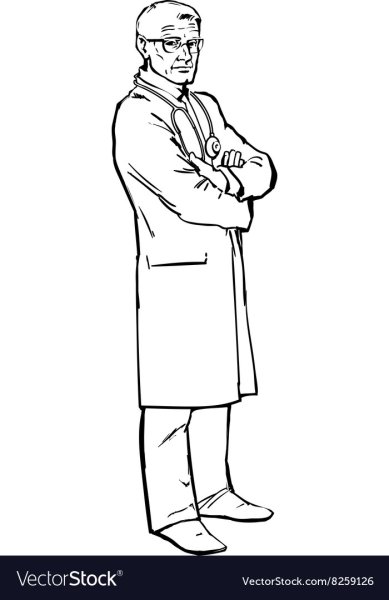 Раскраска профессия врач для детей