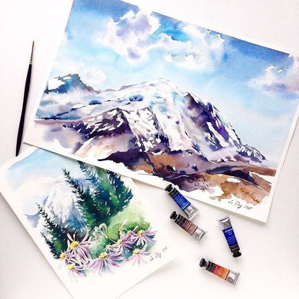 Оригинальные рисунки гуашью