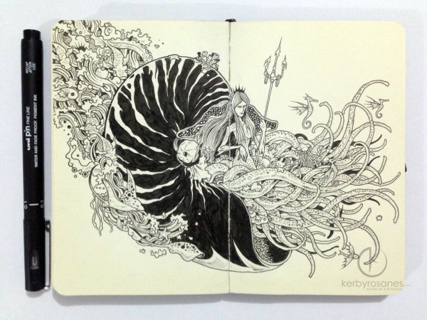 Арт гелевой ручкой