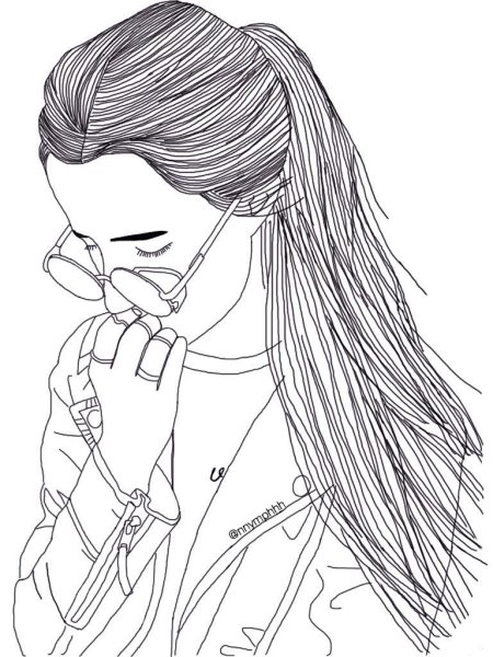 Рисунки для срисовки девочки