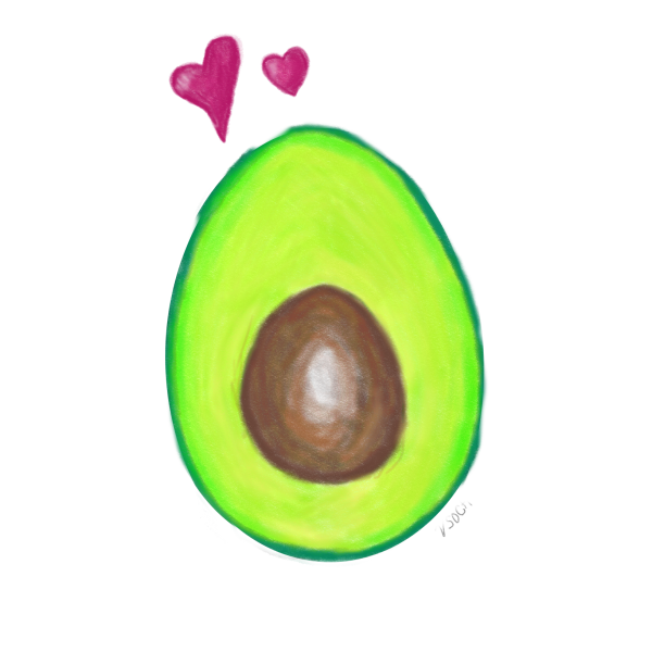 Авокадо мультяшный