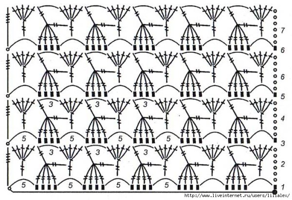 Вязание крючком сложные узоры