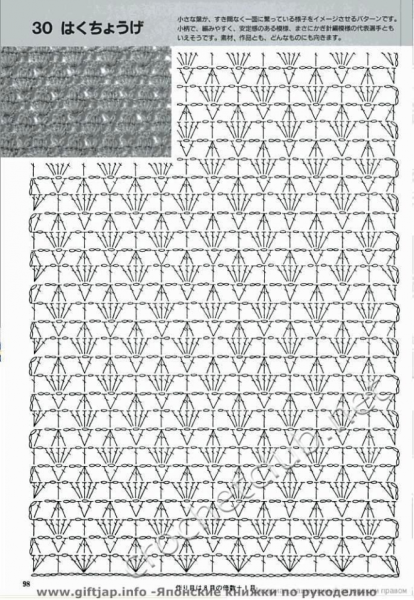 Схемы вязания крючком из тонкой пряжи