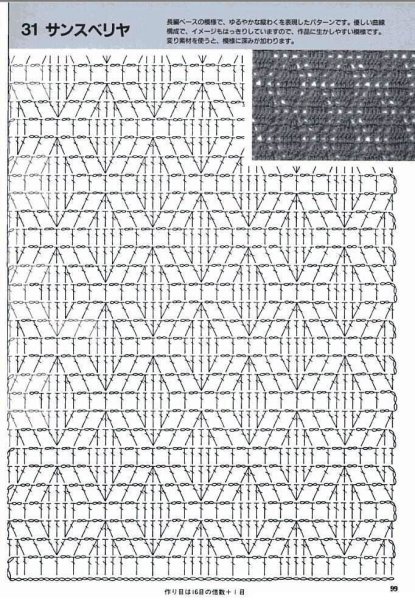 Узорное полотно крючком