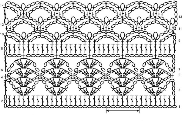 Ажурные узоры крючком