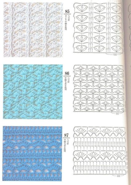 Узоры крючком схемы