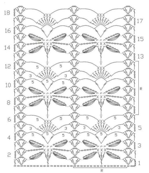 Красивая вязка крючком схемы