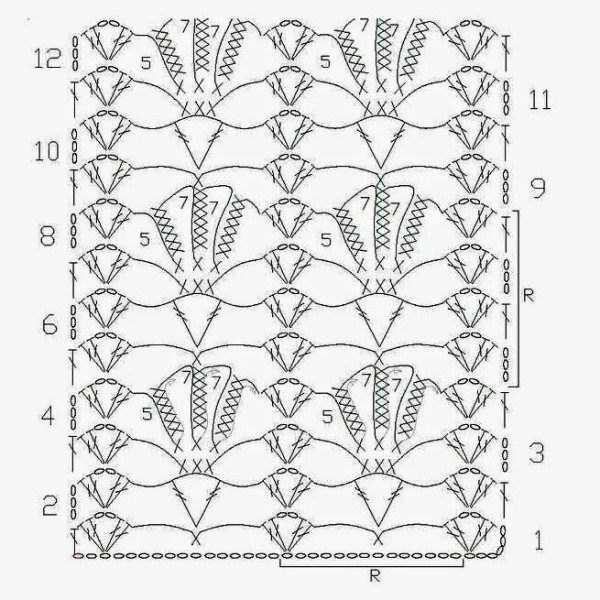 Фантазийные узоры крючком
