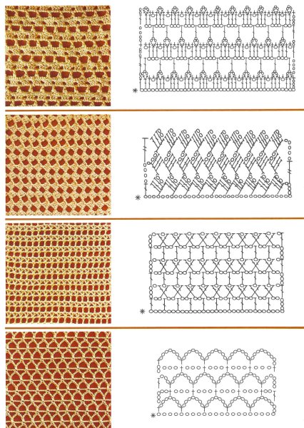 Вязка крючком узоры и схемы