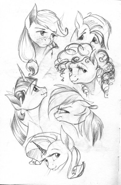 Пони рисовка карандашом