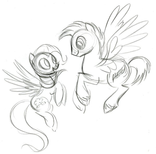 Наброски пони Лорен Фауст