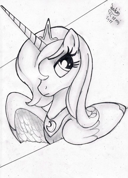 Рисунки для срисовки лёгкие пони