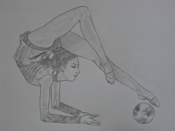 Раскраска гимнастка