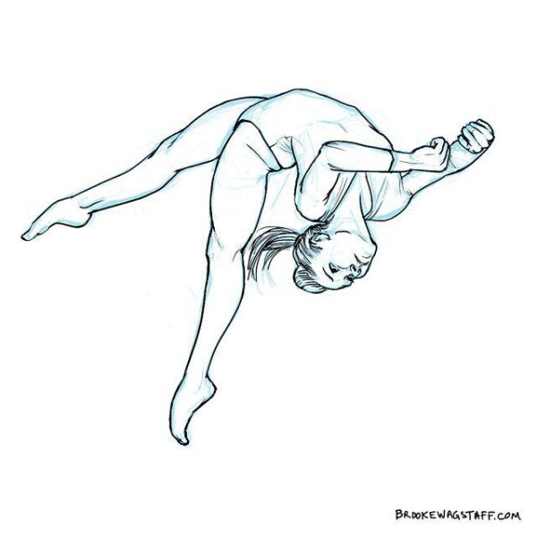 Раскраски гимнастки художественный