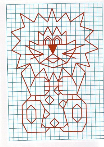 Срисовывать узоры по клеточкам