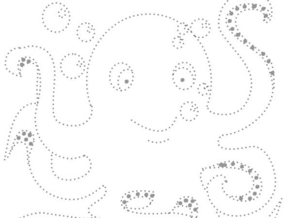 Трафарет рисование по точкам