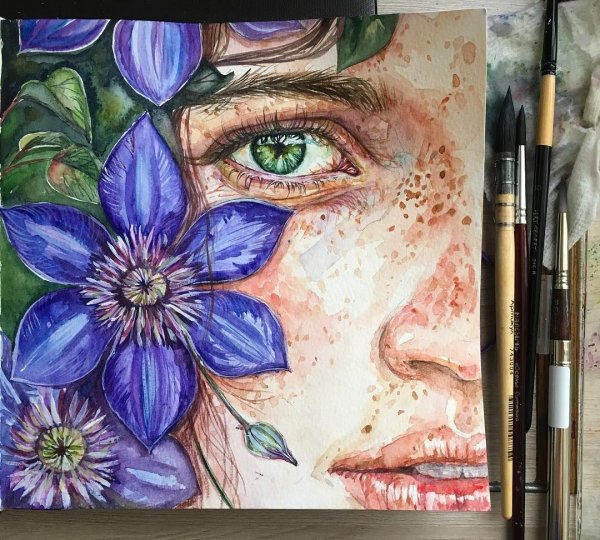 Рисунки красками