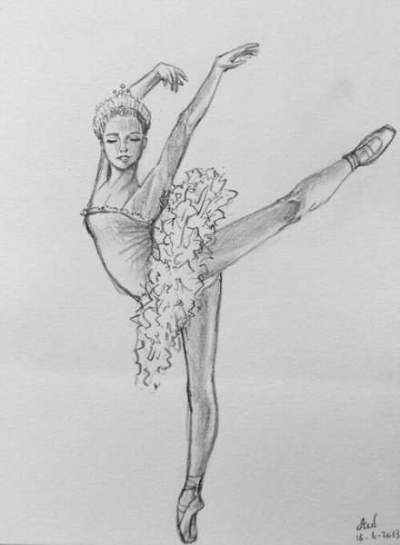Танец рисунок карандашом