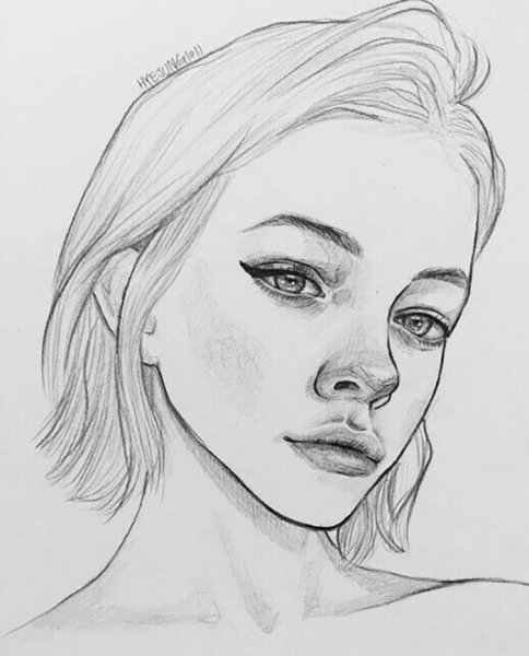Портрет девушки карандаж