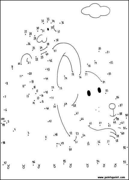 Соединение рисунков по точкам