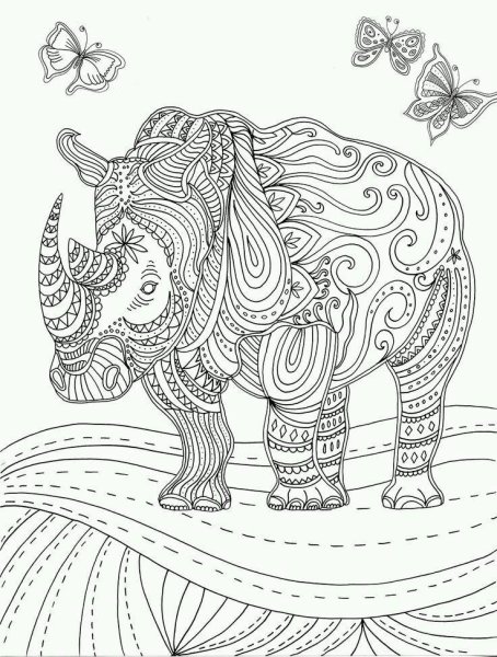 Раскраска-антистресс животные