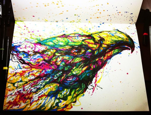 Необычное рисование красками