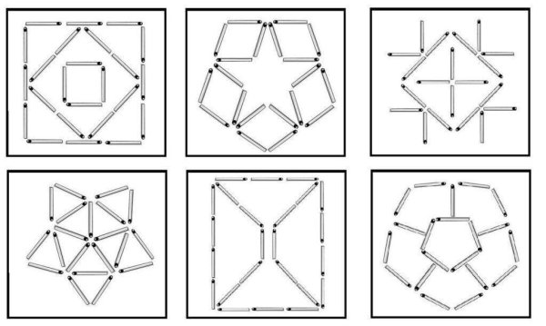 Выкладывание фигур из спичек для детей