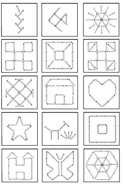 Схемы из спичек для детей