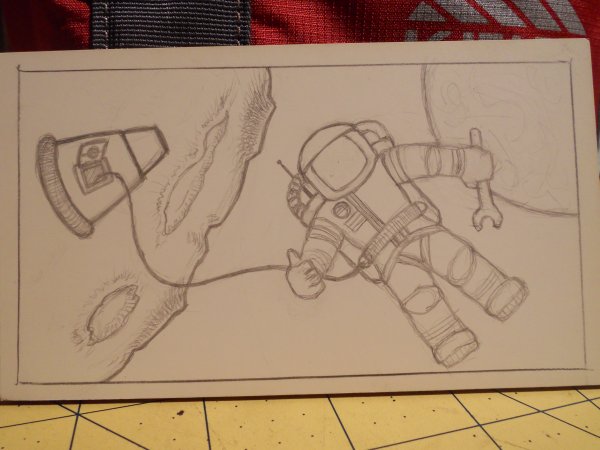 Космонавт набросок