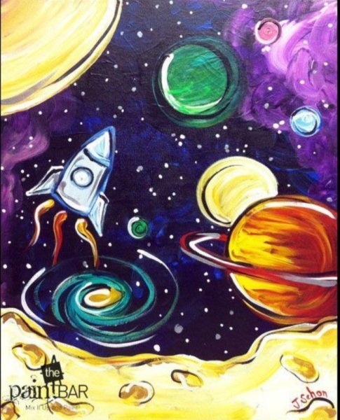 Рисование для детей космос