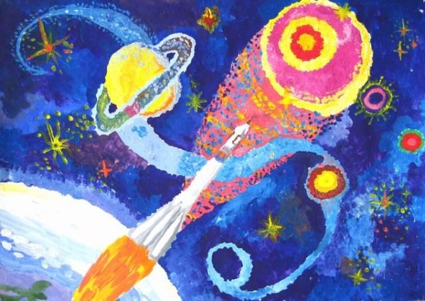 Рисование путешествие в космос