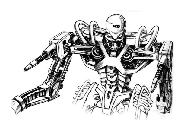 Робот простым карандашом