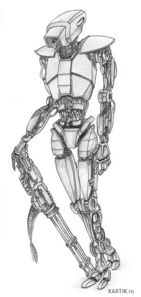 Роботы для срисовки для детей