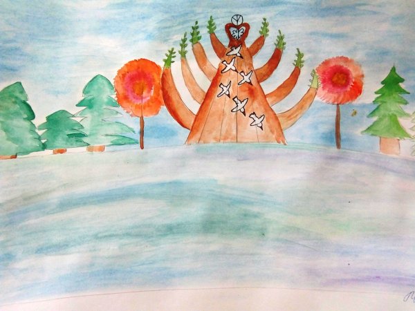 Рисунок на тему природа Якутии