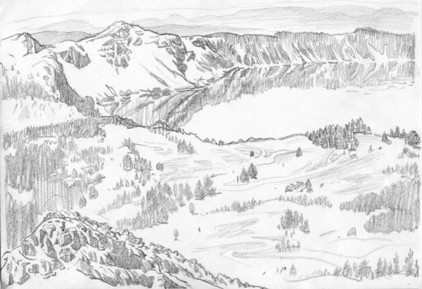 Озеро Байкал рисунок