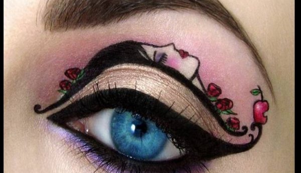 Прикольный макияж глаз