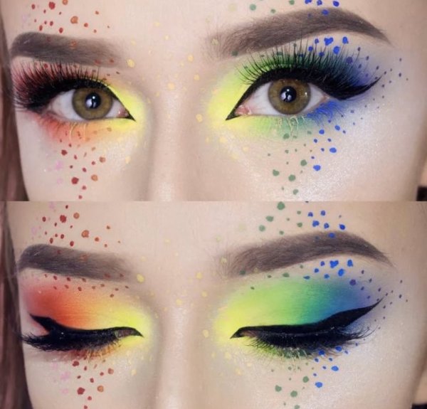 Радужные макияжи