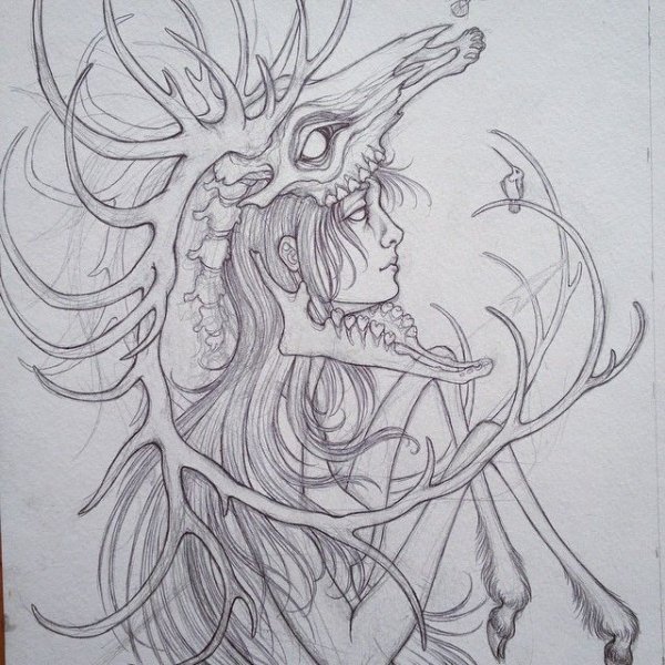 Скетчи рисунки карандашом Мифические