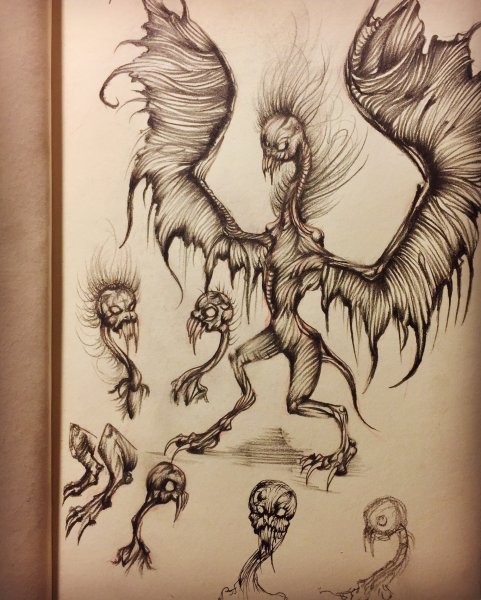 Мистические картины карандашом